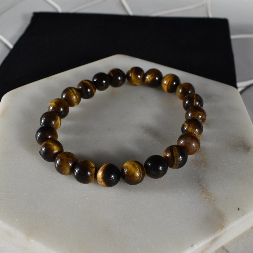 Natural A+ Tigers Eye Bead Bracelet